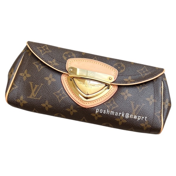 Louis Vuitton 💯 Beverly Pochette Clutch Vintage Monogram Shoulder Bag LV Logo - Picture 3 of 16